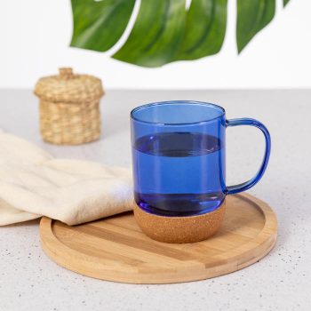 brindesetexteis.pt Caneca em Vidro Borossilicato e Cortiça SARYNE